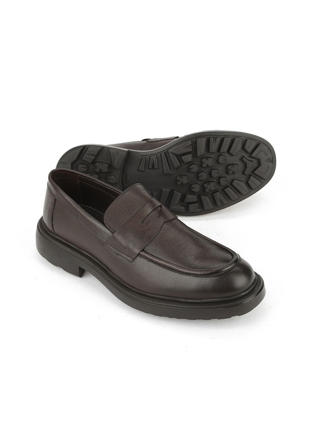 Kahverengi Erkek Hakiki Deri Ayakkabı 153986Z4337 Kahve-3