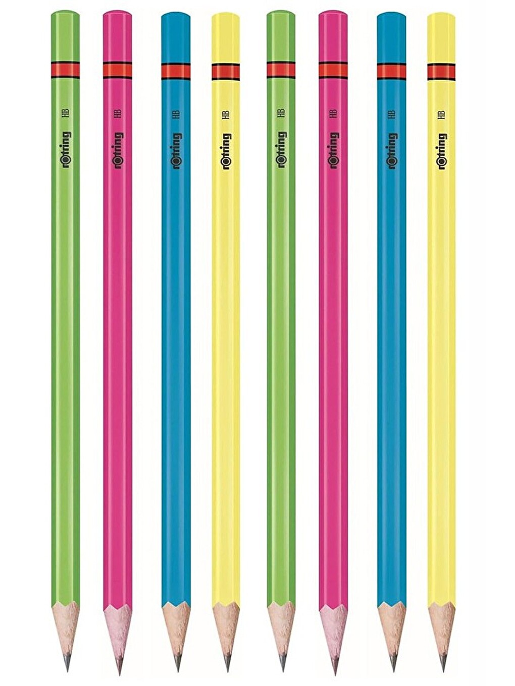 Rotring Neon Kurşun Kalem 8 Li 1 Paket Renkli Kurşun Kalem Mavi Yeşil Sarı Pembe Hb Kurşun Kalem