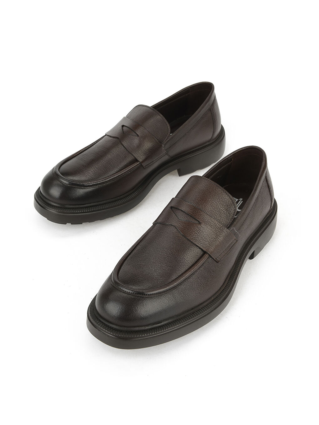 Kahverengi Erkek Hakiki Deri Ayakkabı 153986Z4337 Kahve-4