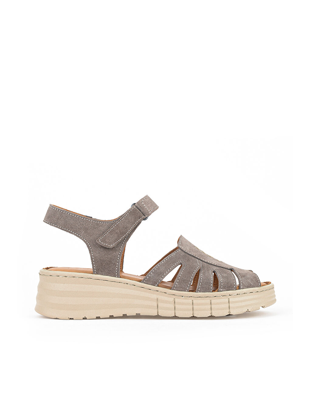 Bej Kadın Hakiki Deri Sandalet 1611008Z452 Vizon