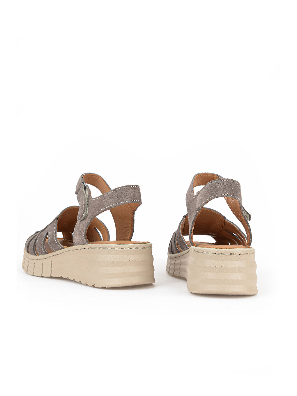 Bej Kadın Hakiki Deri Sandalet 1611008Z452 Vizon-2