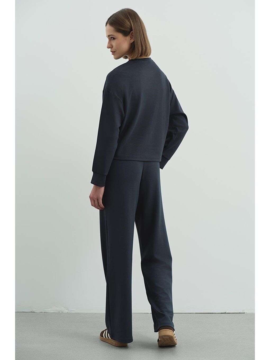 Gri Pure Touch Basic Sweatshirt Füme-1