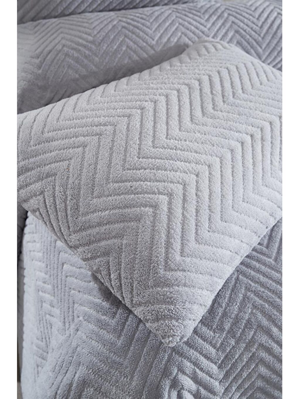 Ultrasonik Welsoft Çift Kişilik Yatak Örtüsü 230x250 Gri-5