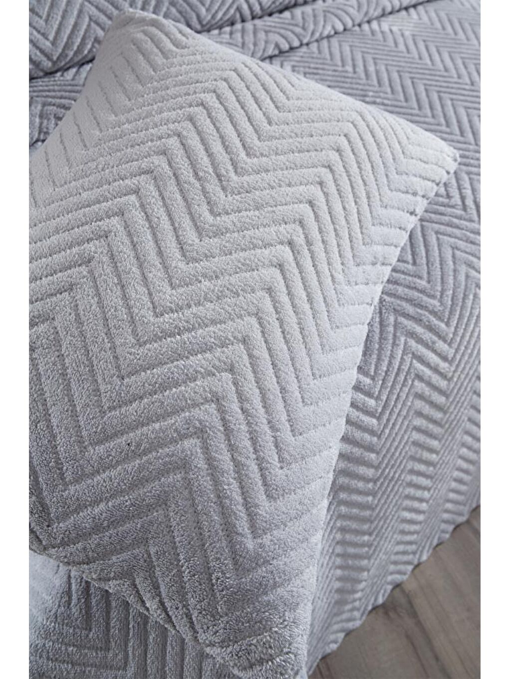 Ultrasonik Welsoft Çift Kişilik Yatak Örtüsü 230x250 Gri-6