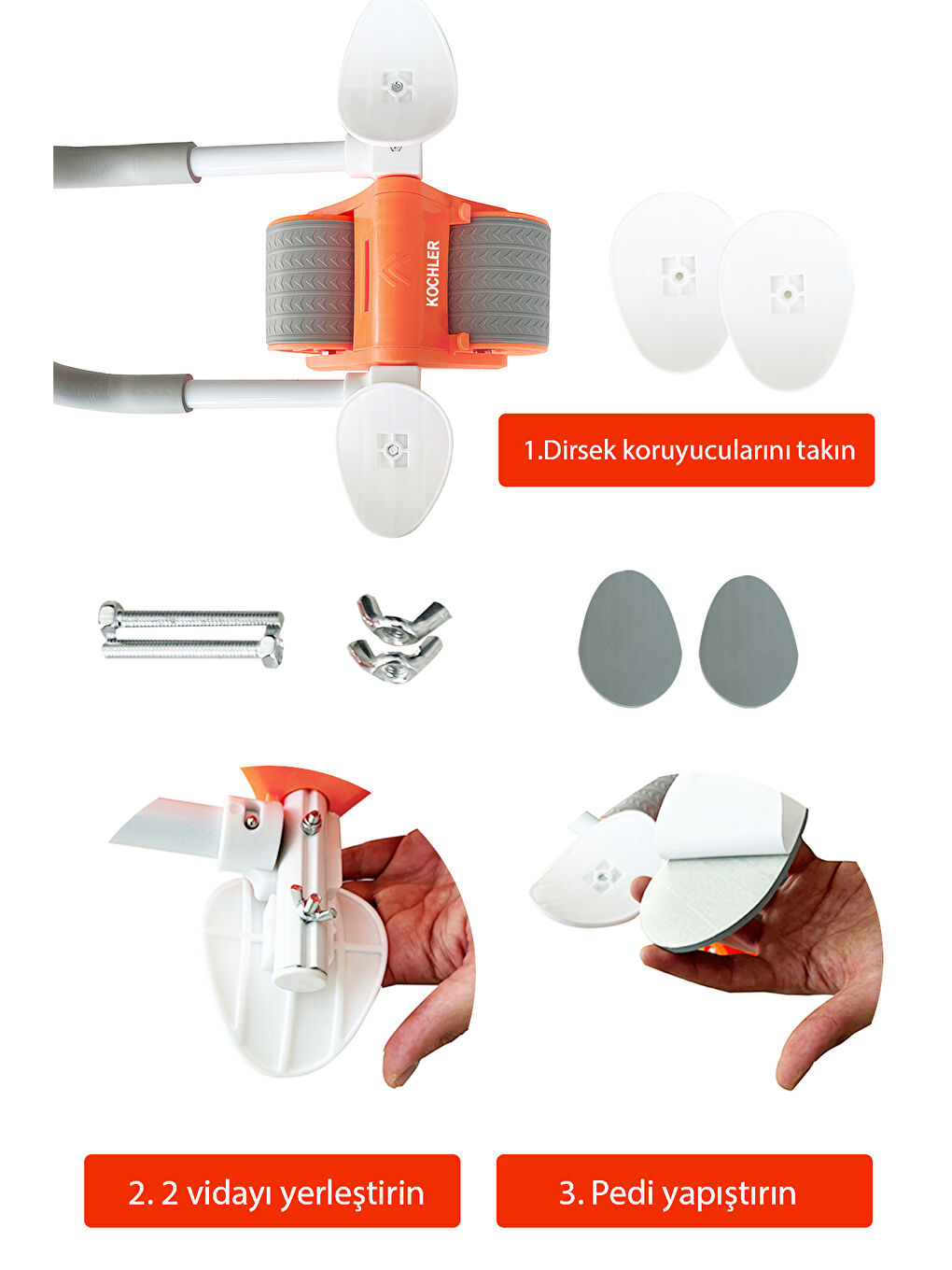 Karışık Çek Bırak - Dirsek Destekli Mekik Aleti - Karın Egzersiz Aleti-3