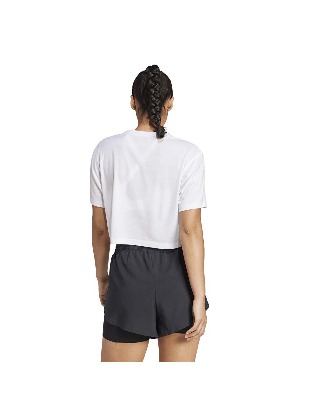 Train Essentials Boxy Workout Kadın Beyaz Yuvarlak Yaka Tişört-1