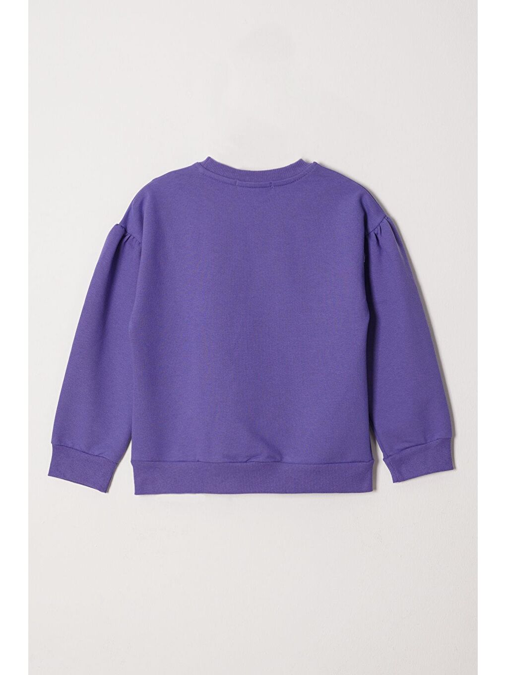 Mor Bisiklet Yaka Yırtmaçta Papatya Detaylı Kız Çocuk Eşofman Takım-2