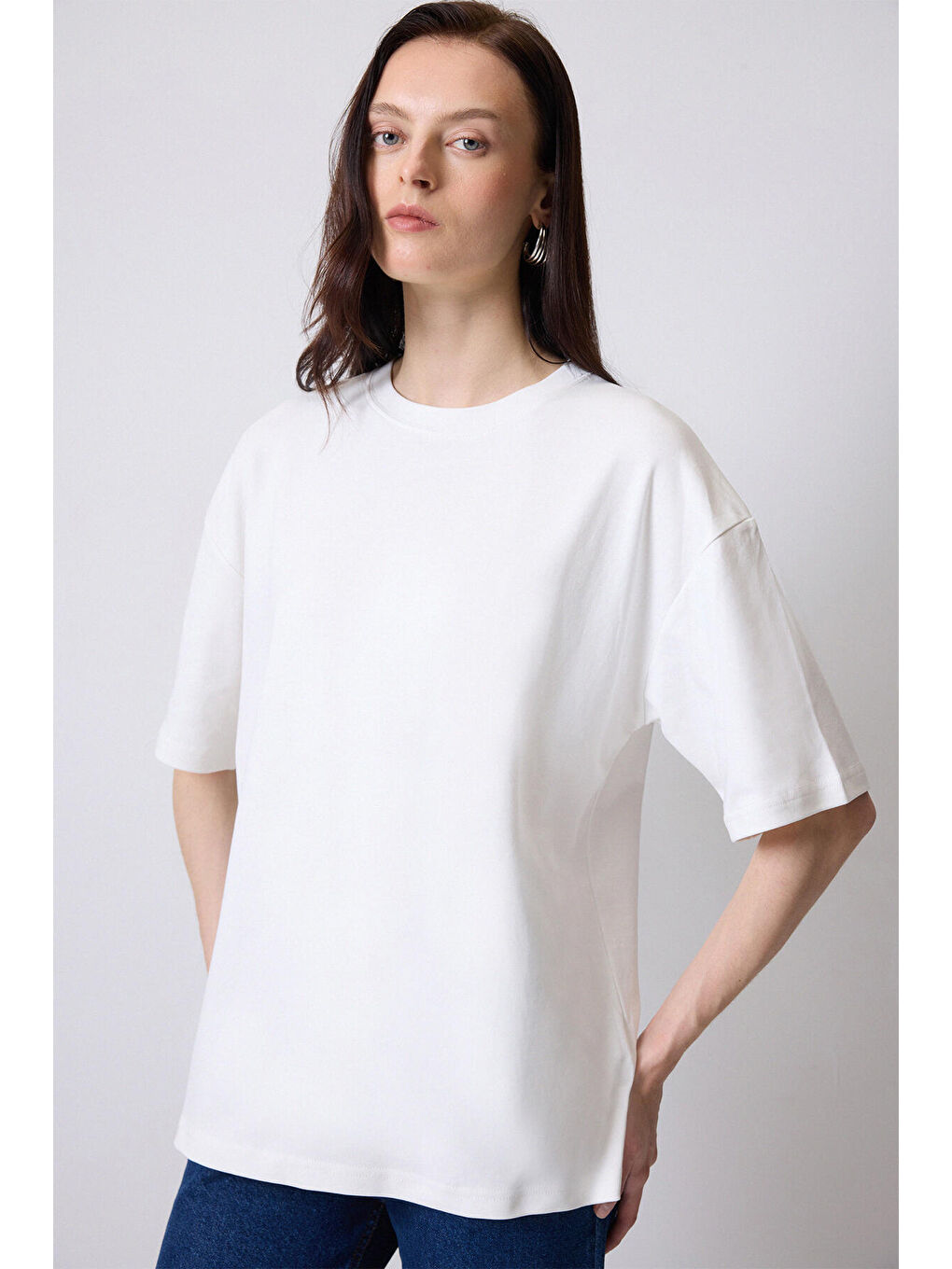 Touché Beyaz Kısa Kollu T-Shirt - 1