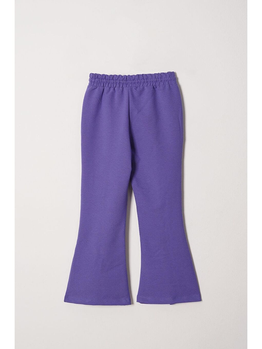 Mor Bisiklet Yaka Yırtmaçta Papatya Detaylı Kız Çocuk Eşofman Takım-4