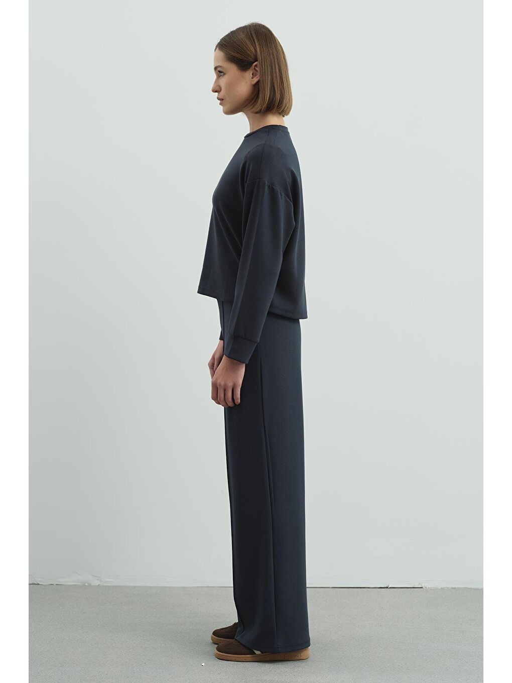 Gri Pure Touch Basic Sweatshirt Füme-8