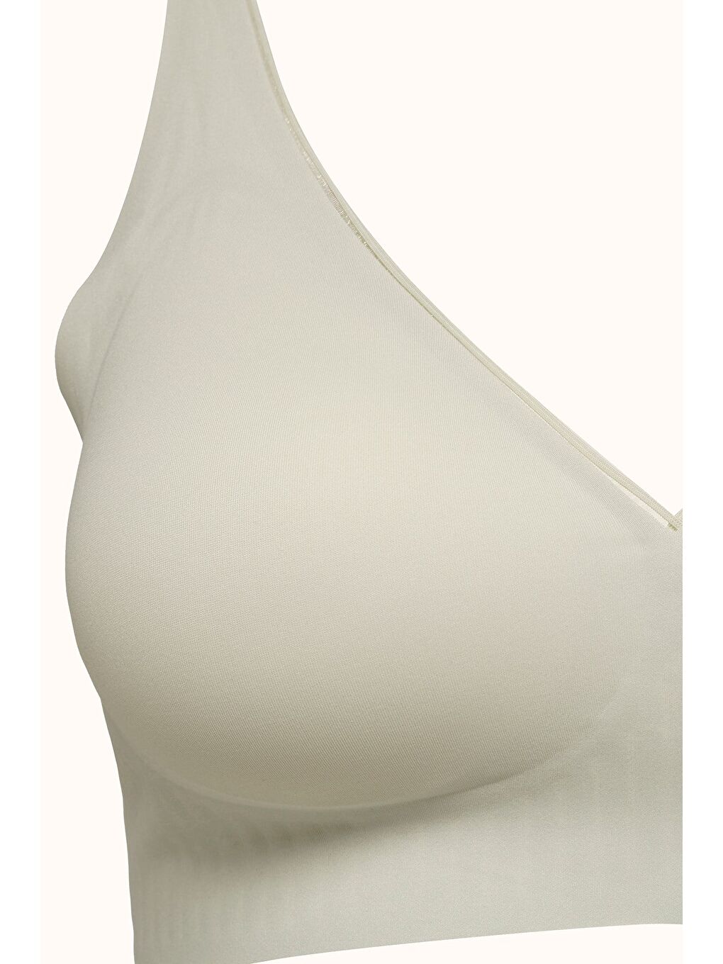 Bej Balensiz Dikişsiz Lazer Kesim Pedli Sütyen Cc417 Taş-1