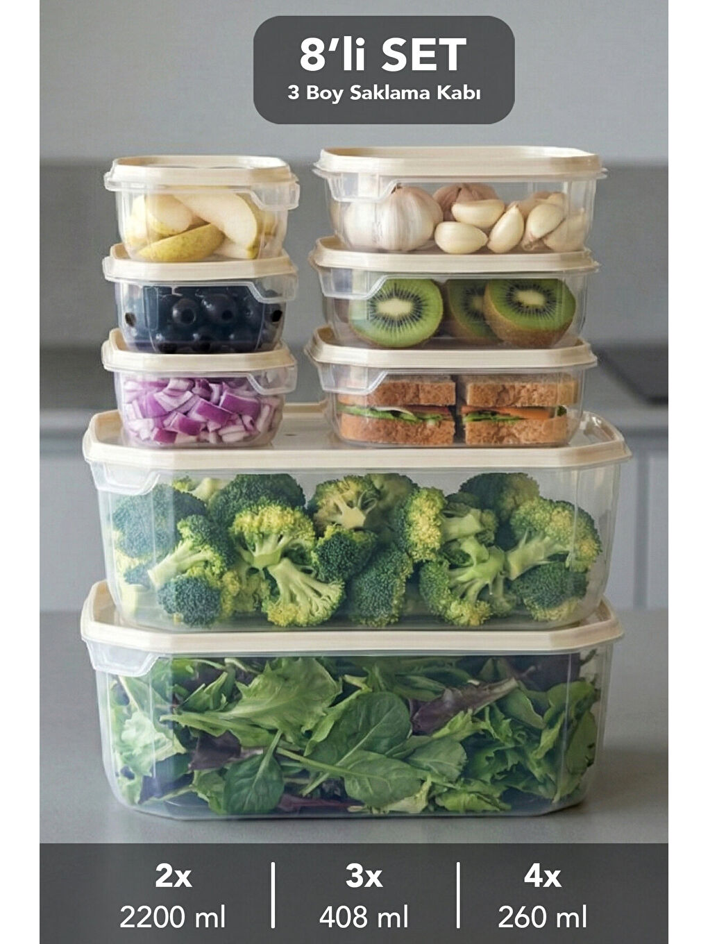 Bej Saklama Kabı Seti