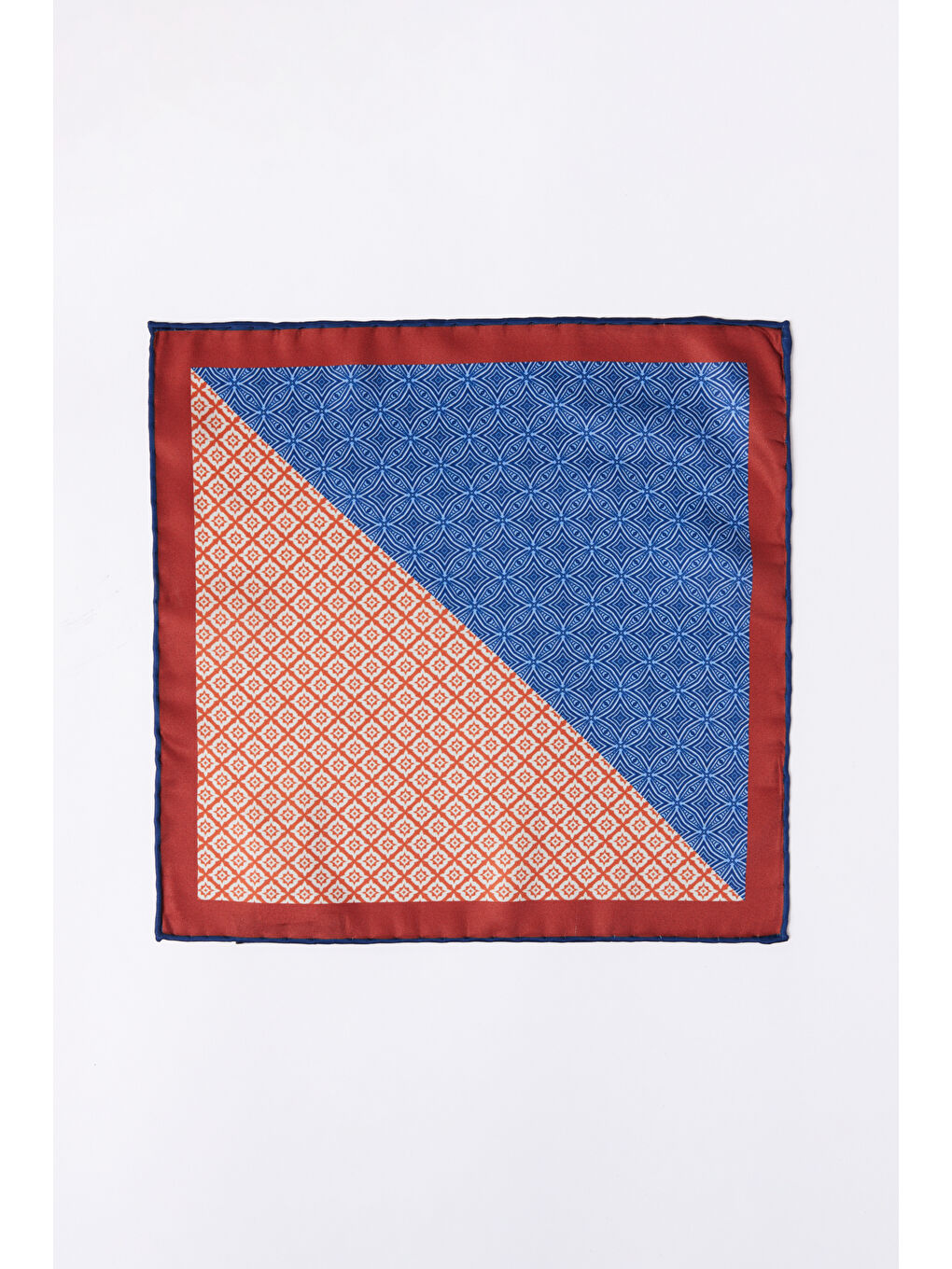 Erkek Lacivert-Bordo Desenli Mendil-1