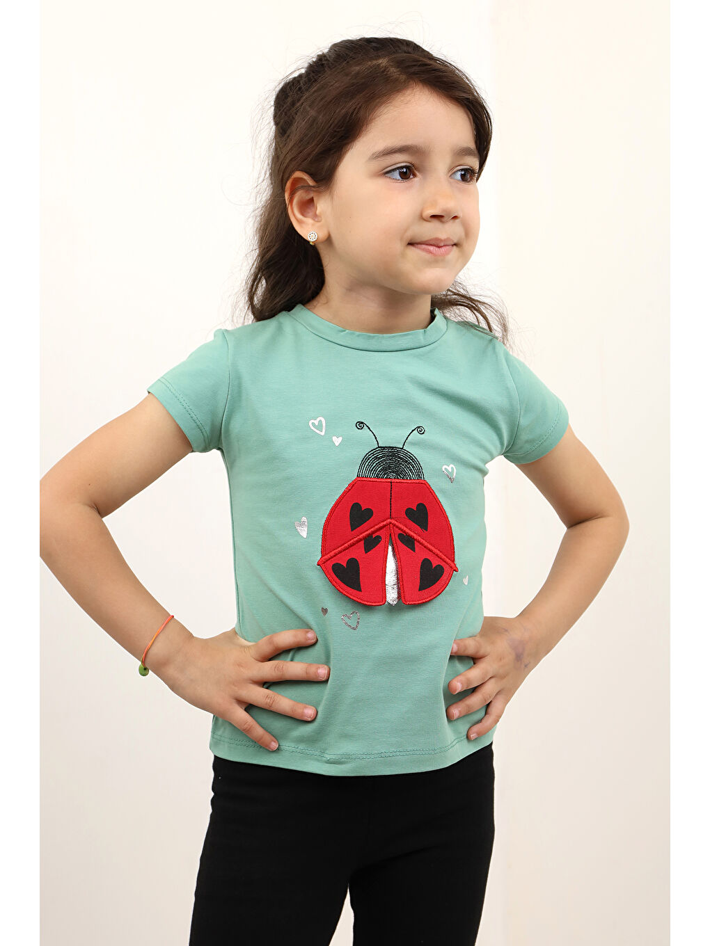 Yeşil Kız Bebek Baskılı Tişört