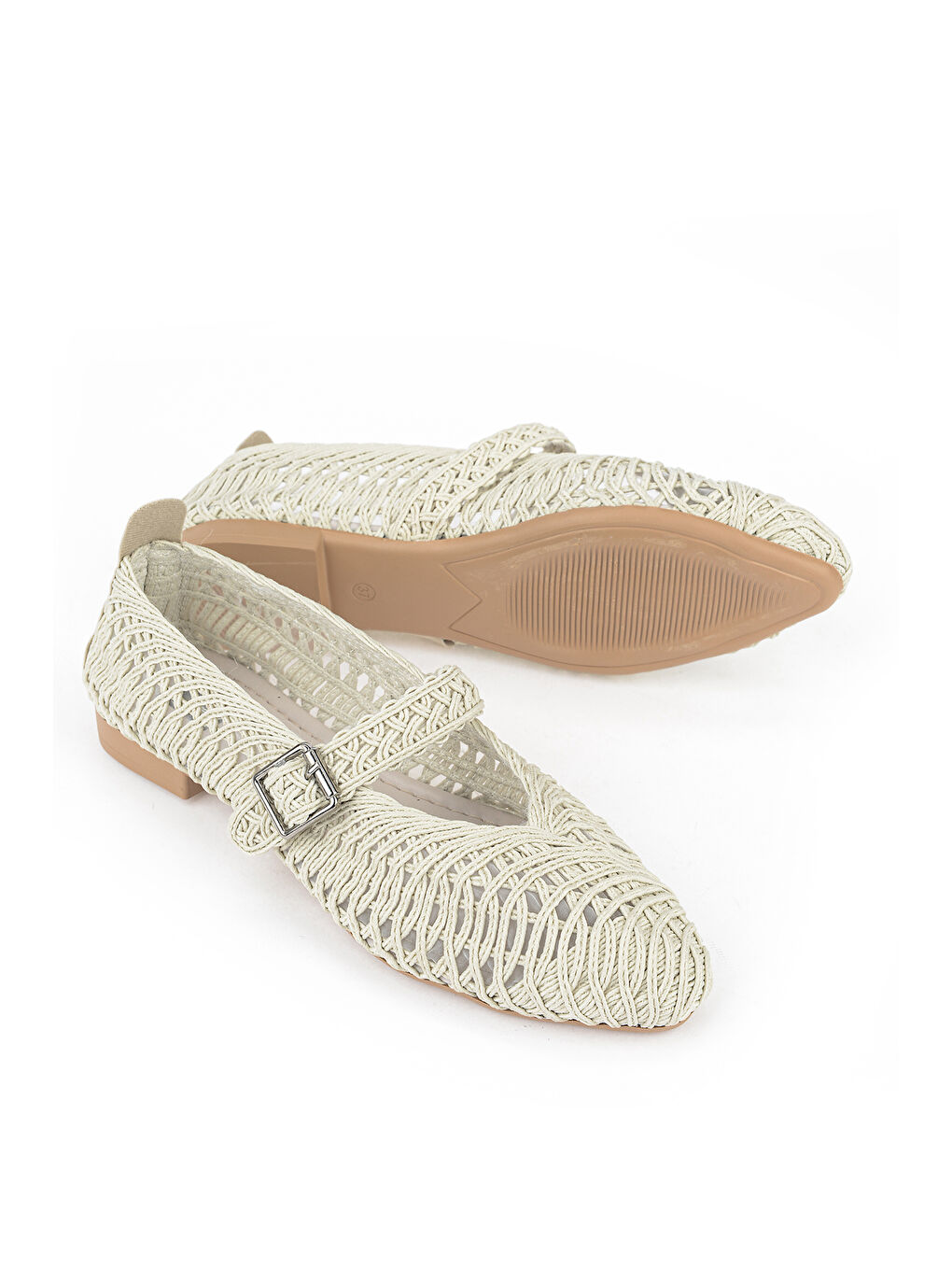 Hasır Örgü Kadın Babet 1611060Z1513 Bej-3