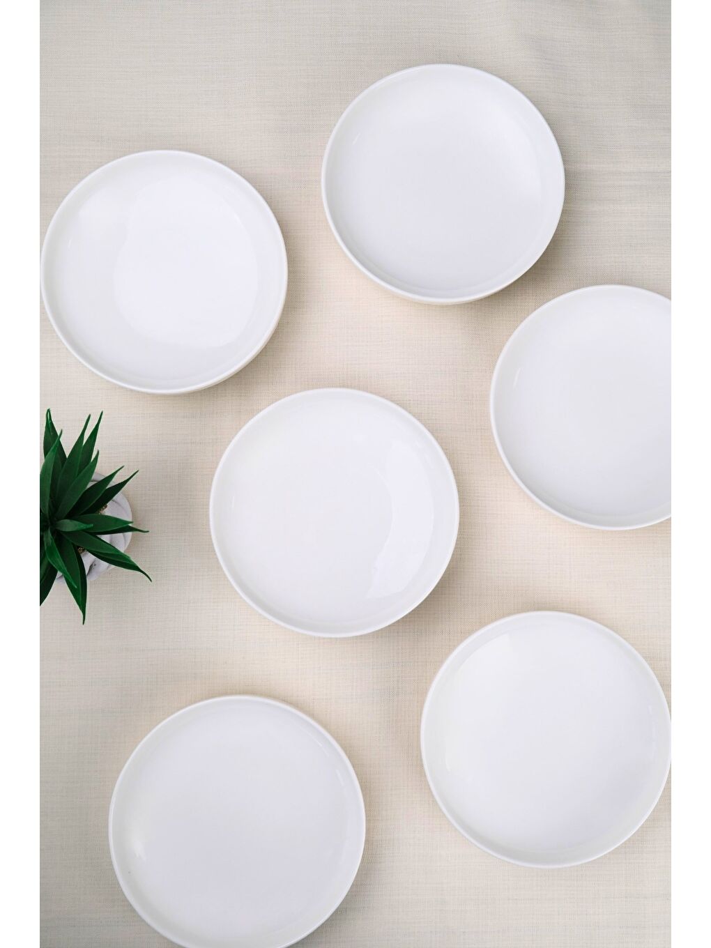 Ekru Porselen Sofia Çukur Tabak 18,5cm 620cc 6 LI