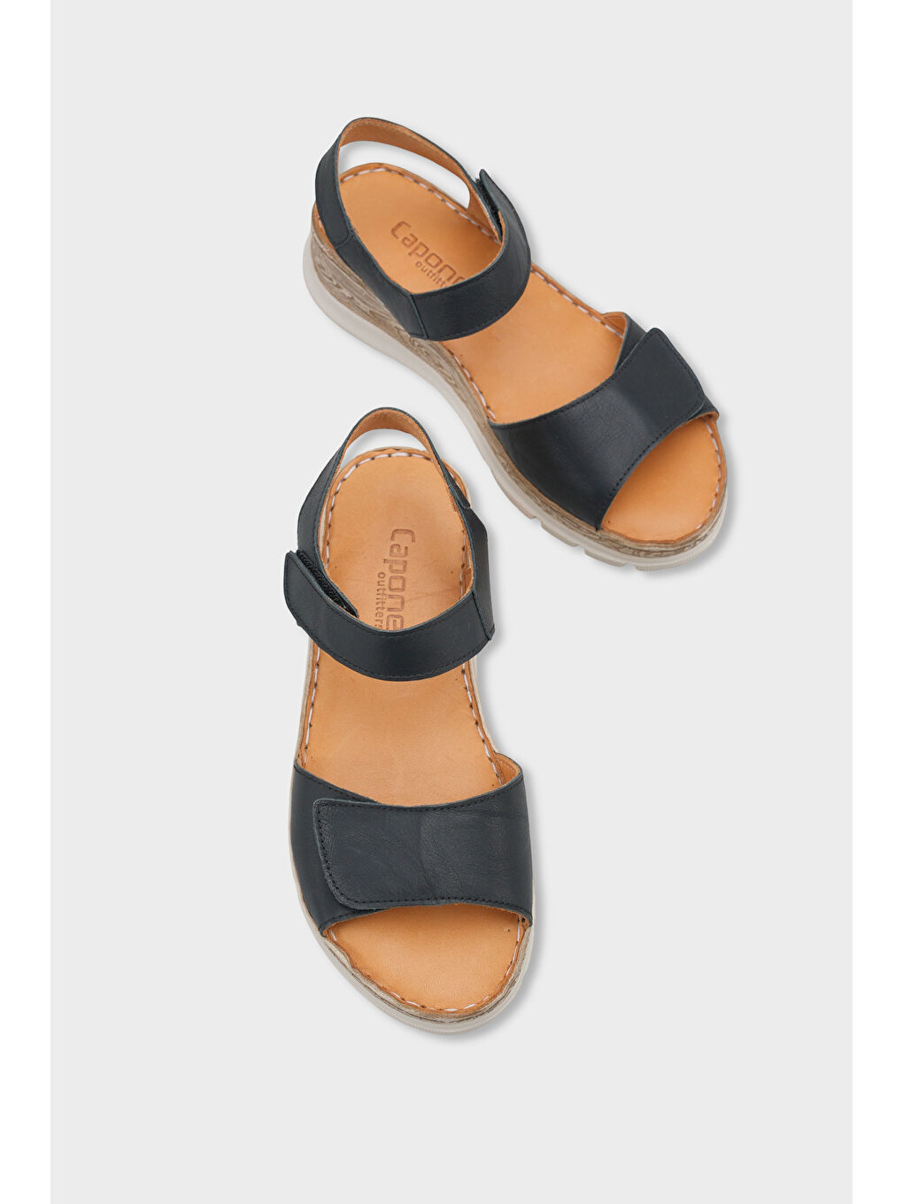 Siyah Corrinne Hakiki Deri Soft Konfor Kadın Sandalet-5