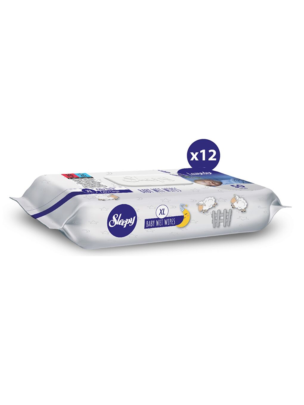 XL Lavanta Kokulu Bebek Vücut Temizleme Havlusu 12x50(600 Yaprak)-1