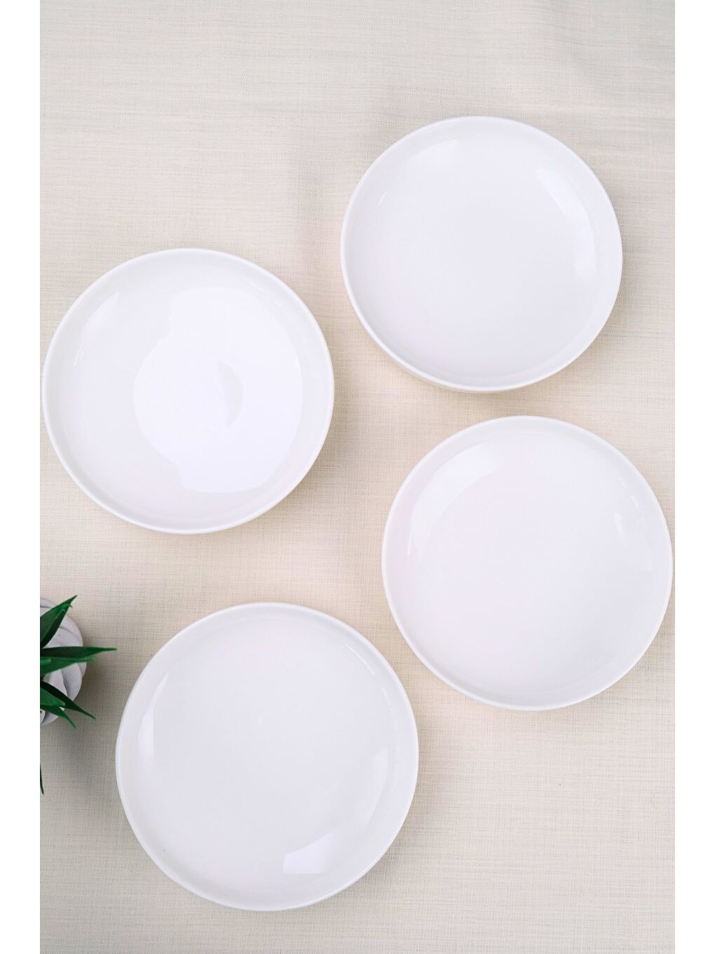 Ekru Porselen Sofia Çukur Tabak 18,5cm 620cc 4 LÜ