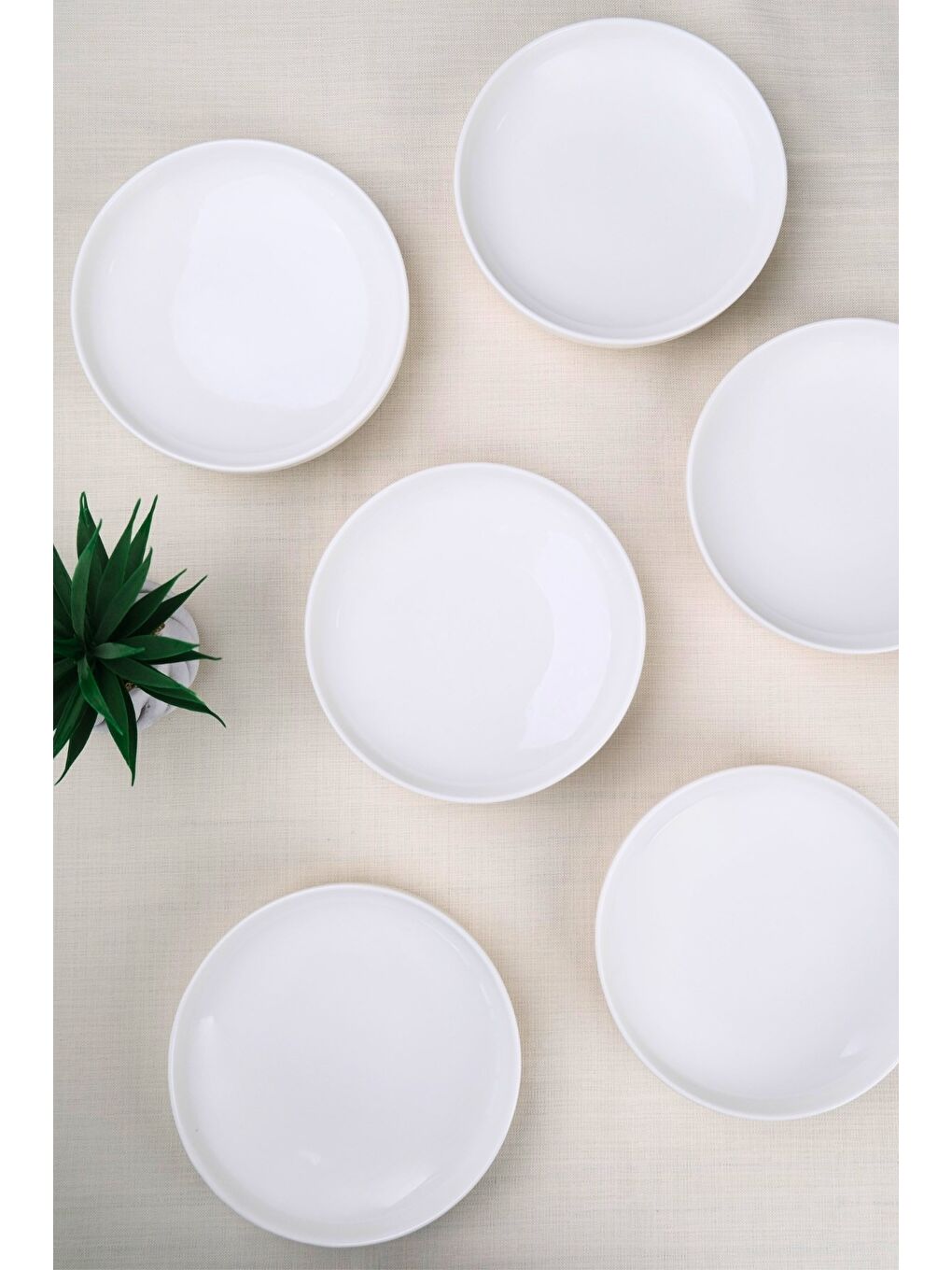 Ekru Porselen Sofia Çukur Tabak 18,5cm 620cc 6 LI-1