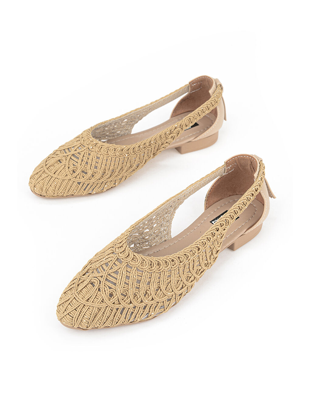 Bej Hasır Örgü Kadın Babet 1611060Z1512 Ten-4