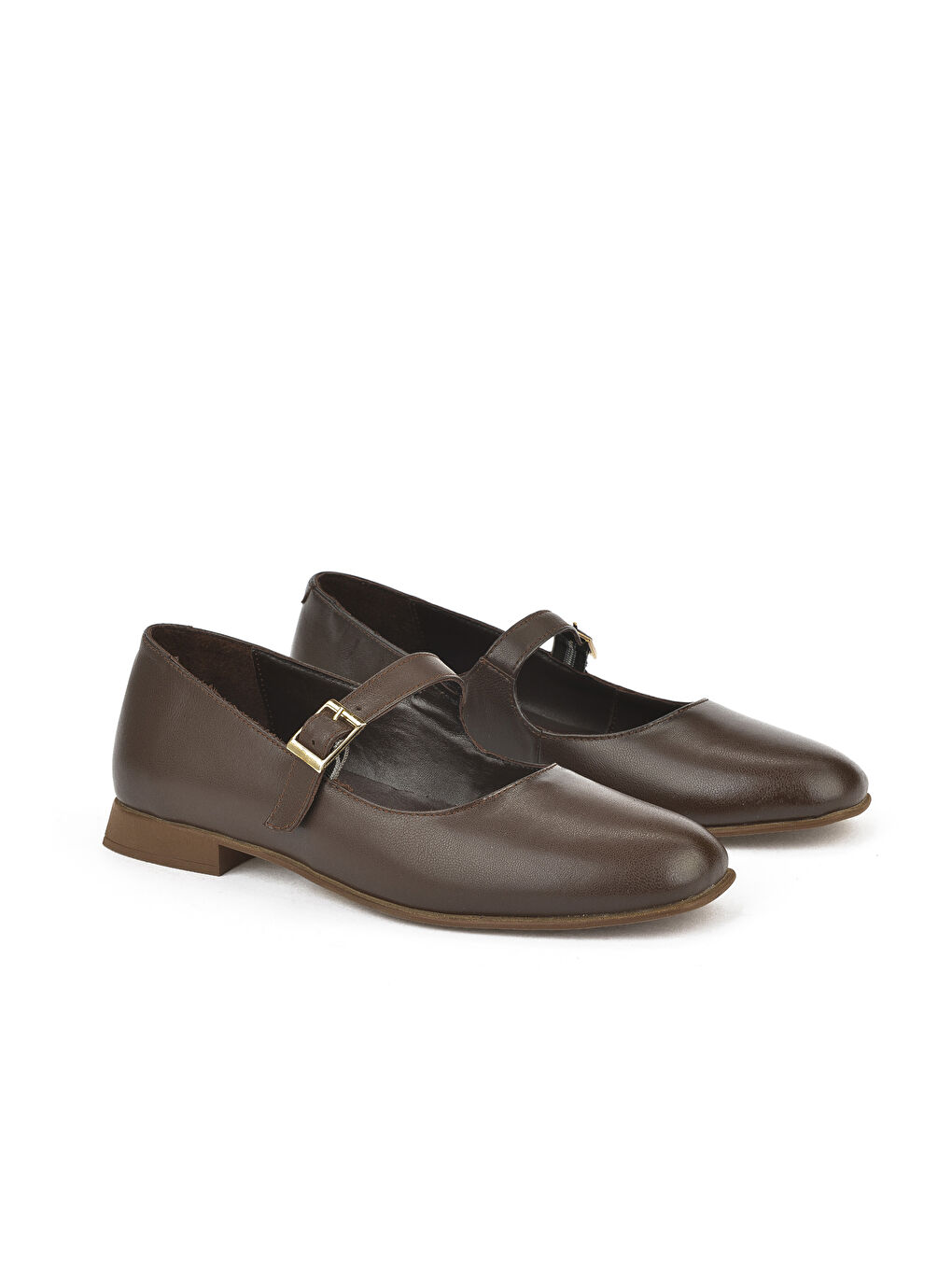 Kahverengi Kadın Hakiki Deri Babet 1531050Z25100780K Kahve-1