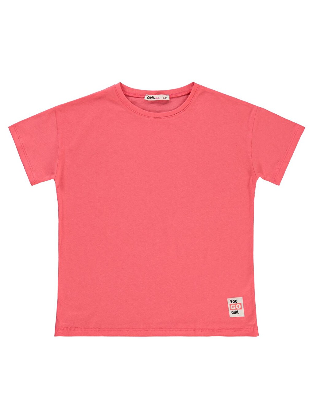 Girls Basic 10-13 Yaş Tişört - Kırmızı
