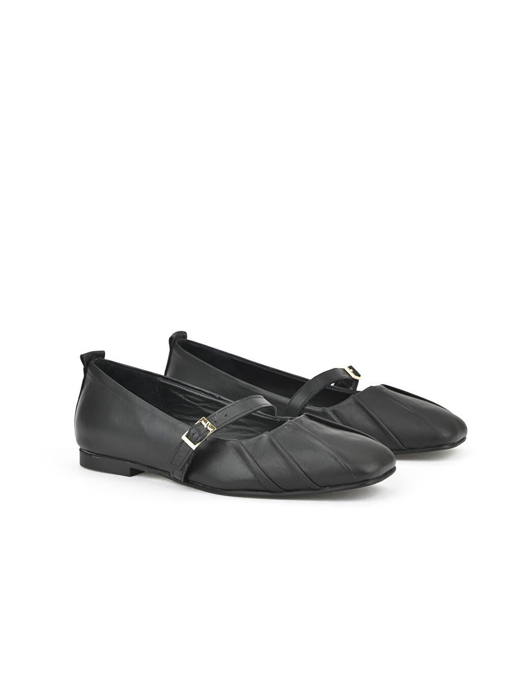 Kadın Hakiki Deri Babet 1531054Z3436 Siyah-1