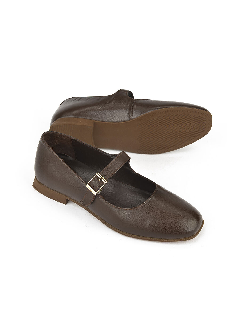 Kahverengi Kadın Hakiki Deri Babet 1531050Z25100780K Kahve-3