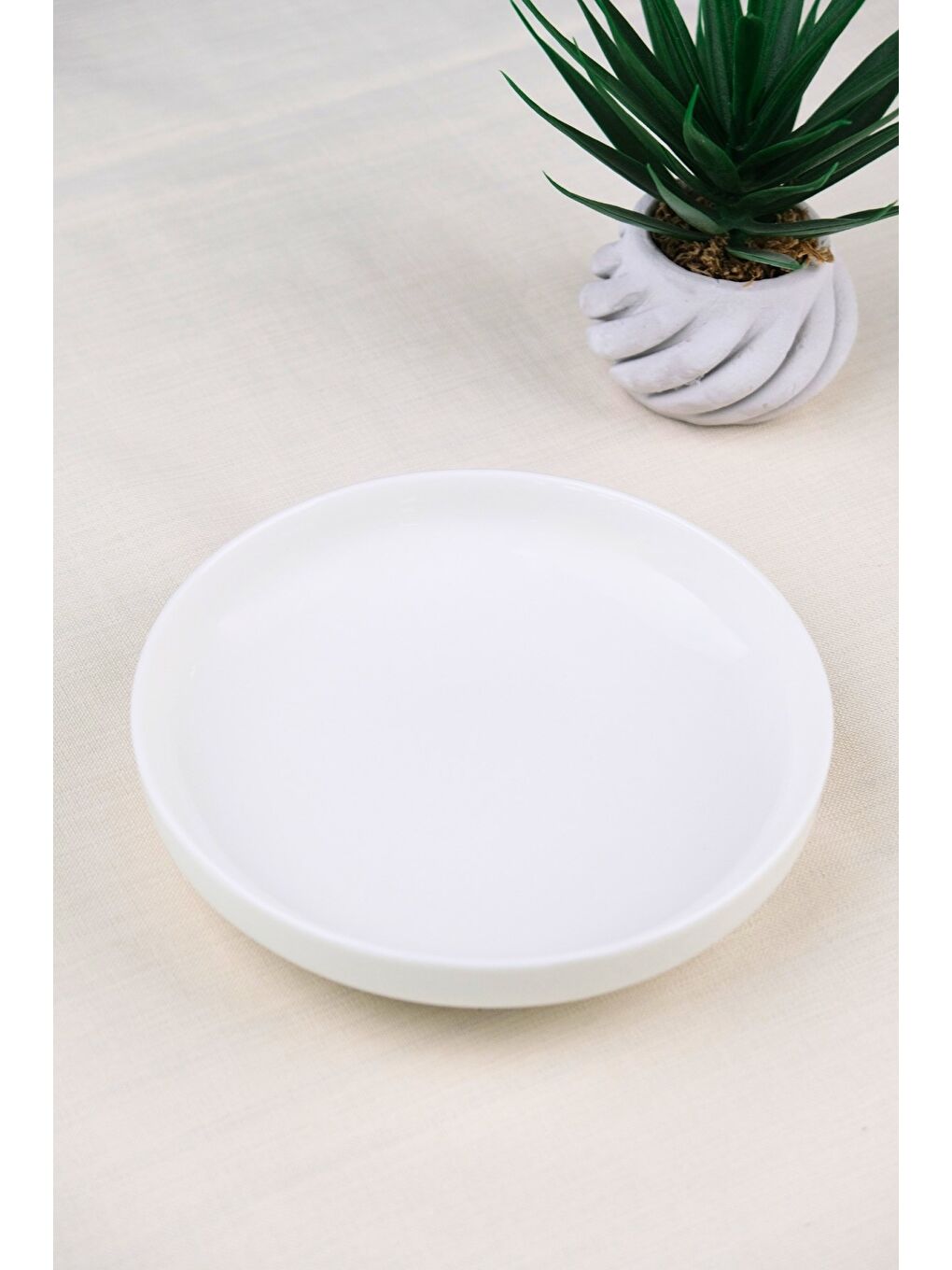 Ekru Porselen Sofia Çukur Tabak 18,5cm 620cc Tekli-2