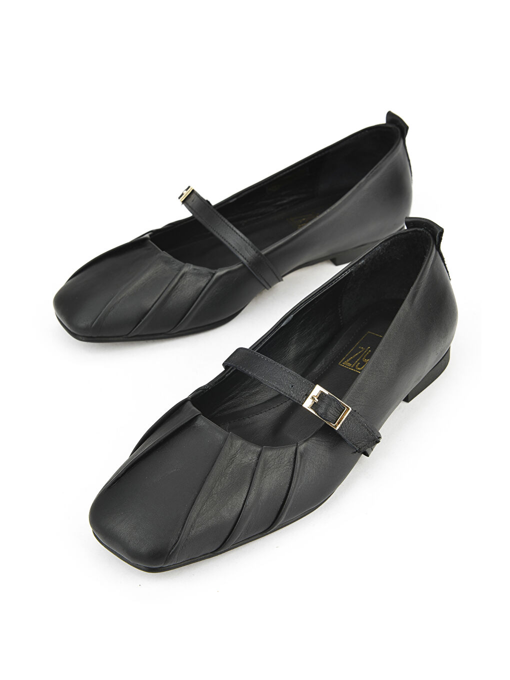 Kadın Hakiki Deri Babet 1531054Z3436 Siyah-4