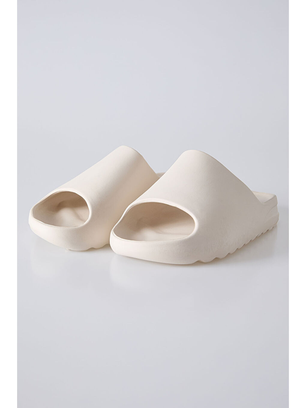 Bej Yüksek Tabanlı Bantlı Erkek Terlik -89301-1