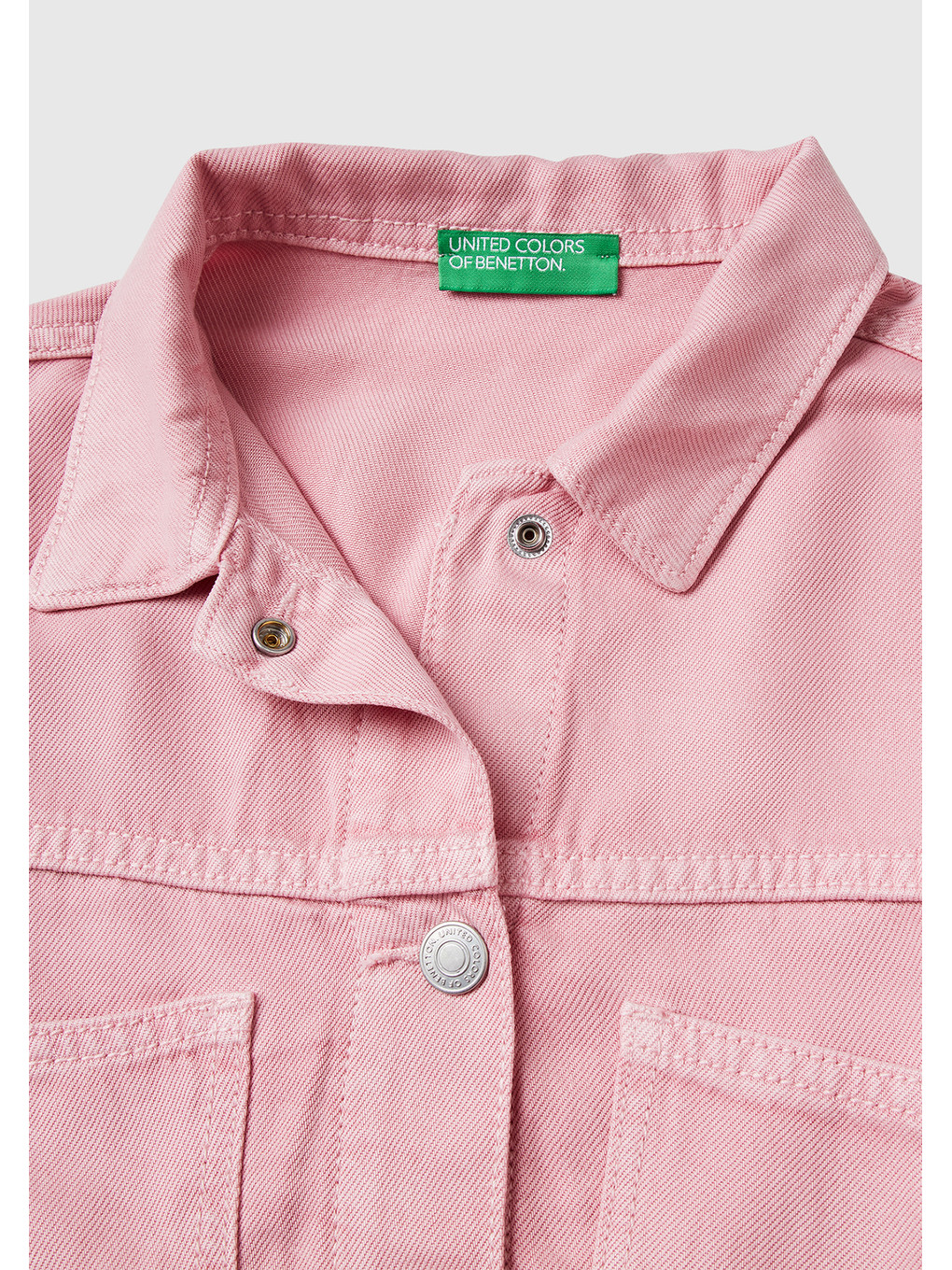 Kız Çocuk Pembe %100 Liyosel Logo Detaylı Önü Yama Cepli Ceket-2
