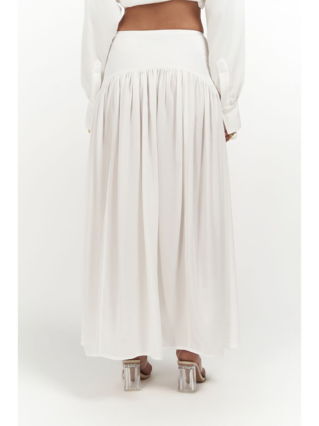 Ginevra Ekru Gömlek Etek Takım-5