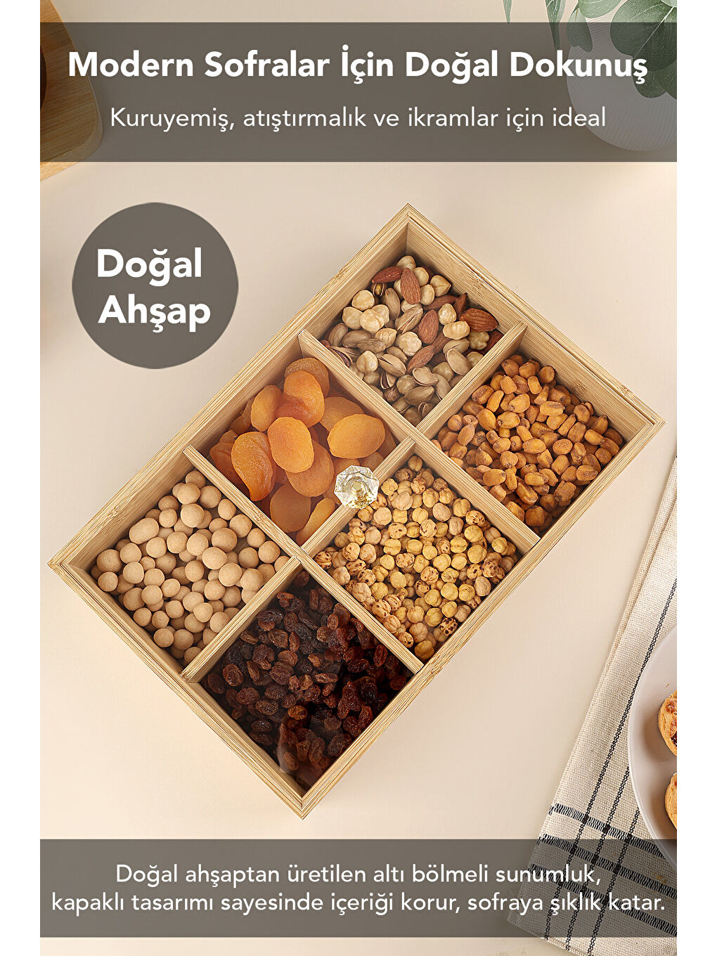 Bej Kapaklı Saklama Kabı-2