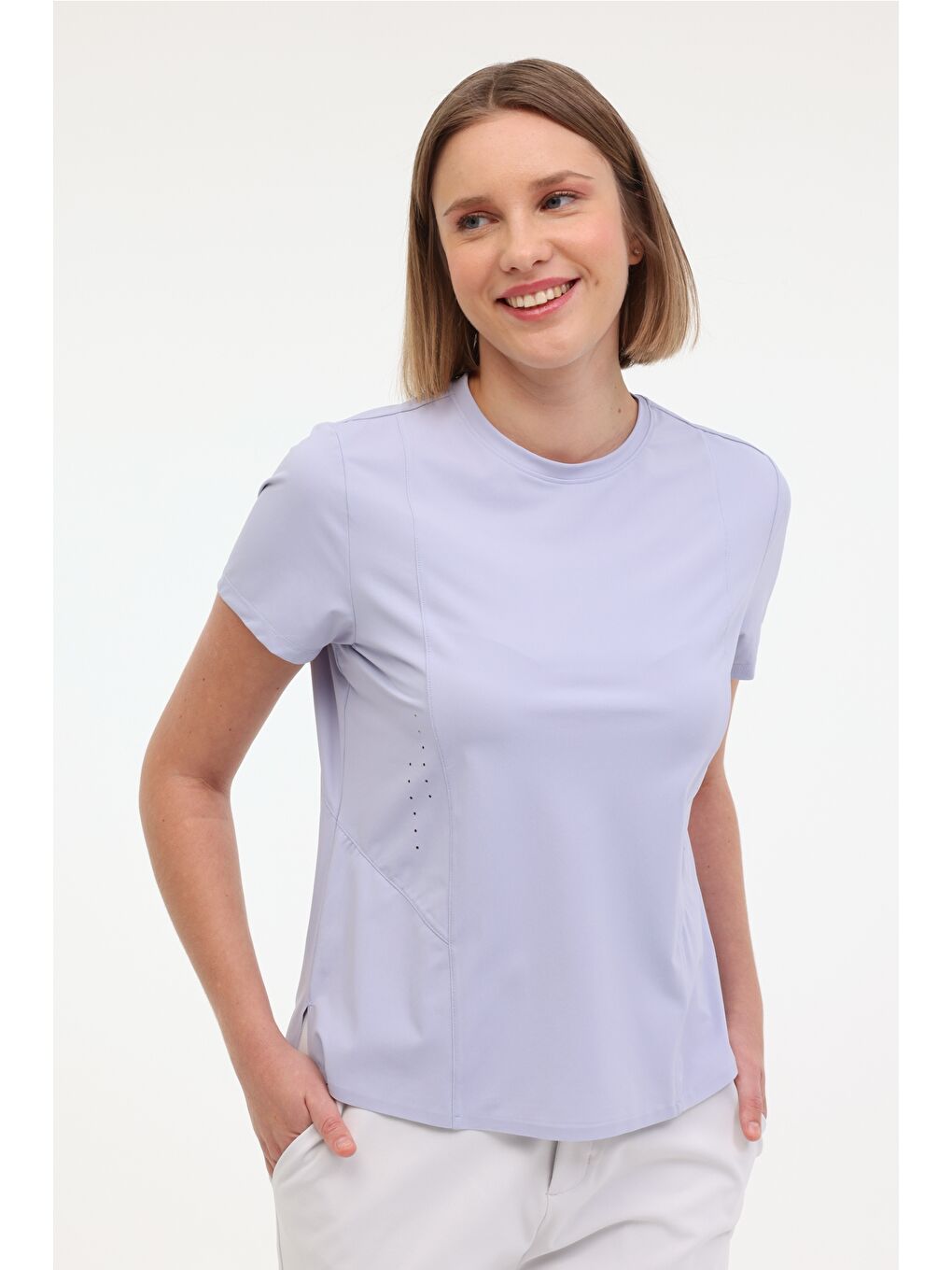 Mor WL WINDY 11BKK92 5FX Lila Kadın Kısa Kol Tişört