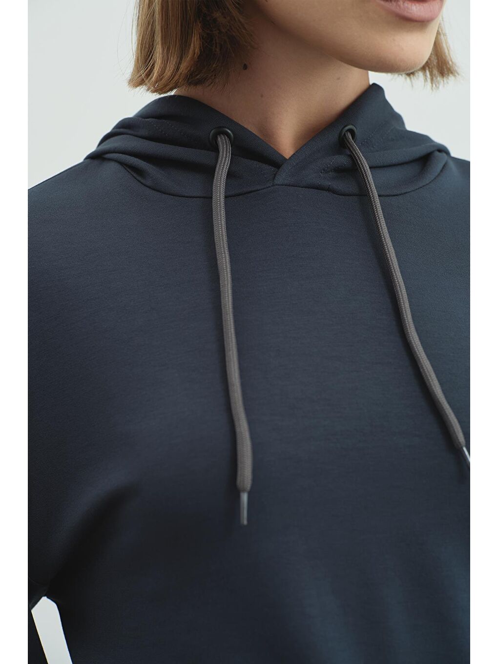 Gri Pure Touch Kapüşonlu Sweat Füme-2