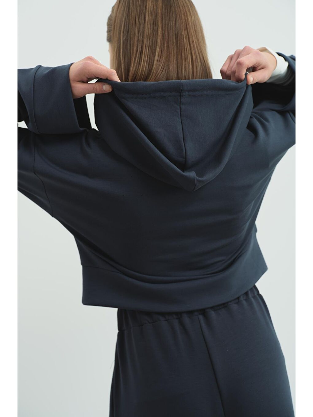 Gri Pure Touch Kapüşonlu Sweat Füme-3