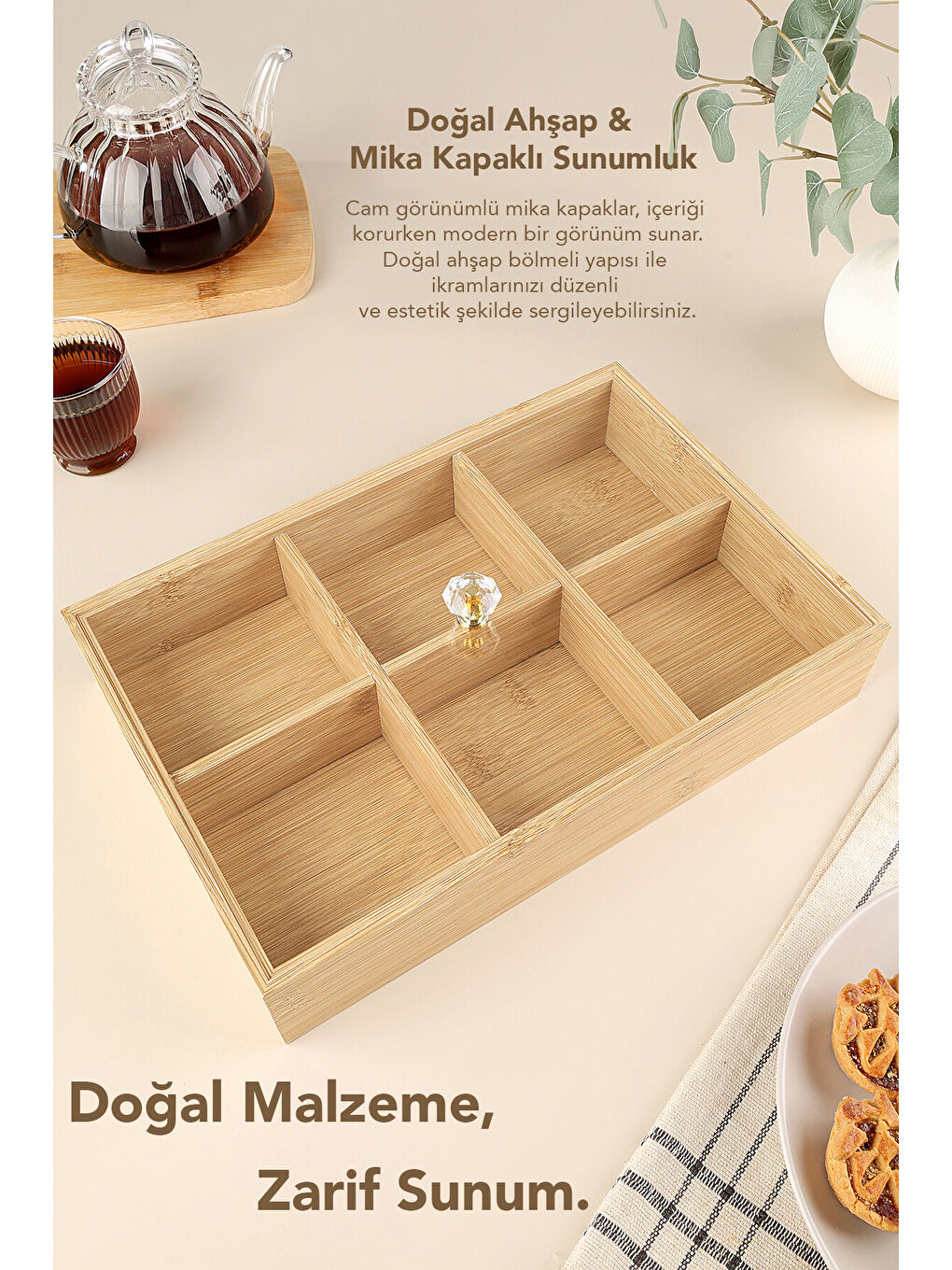 Bej Kapaklı Saklama Kabı-4