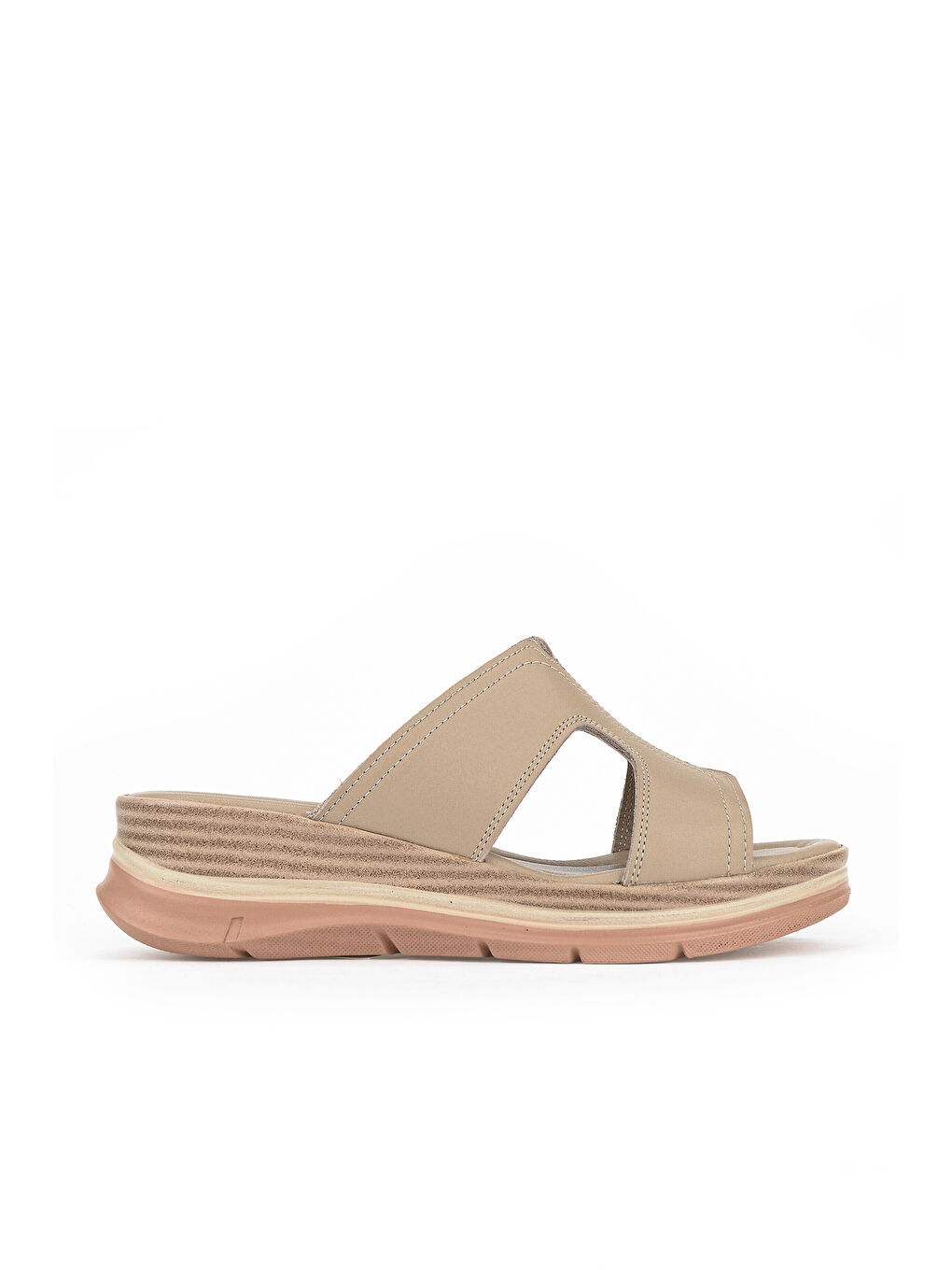 Kadın Hakiki Deri Dolgu Terlik 1611020Z2565 Bej