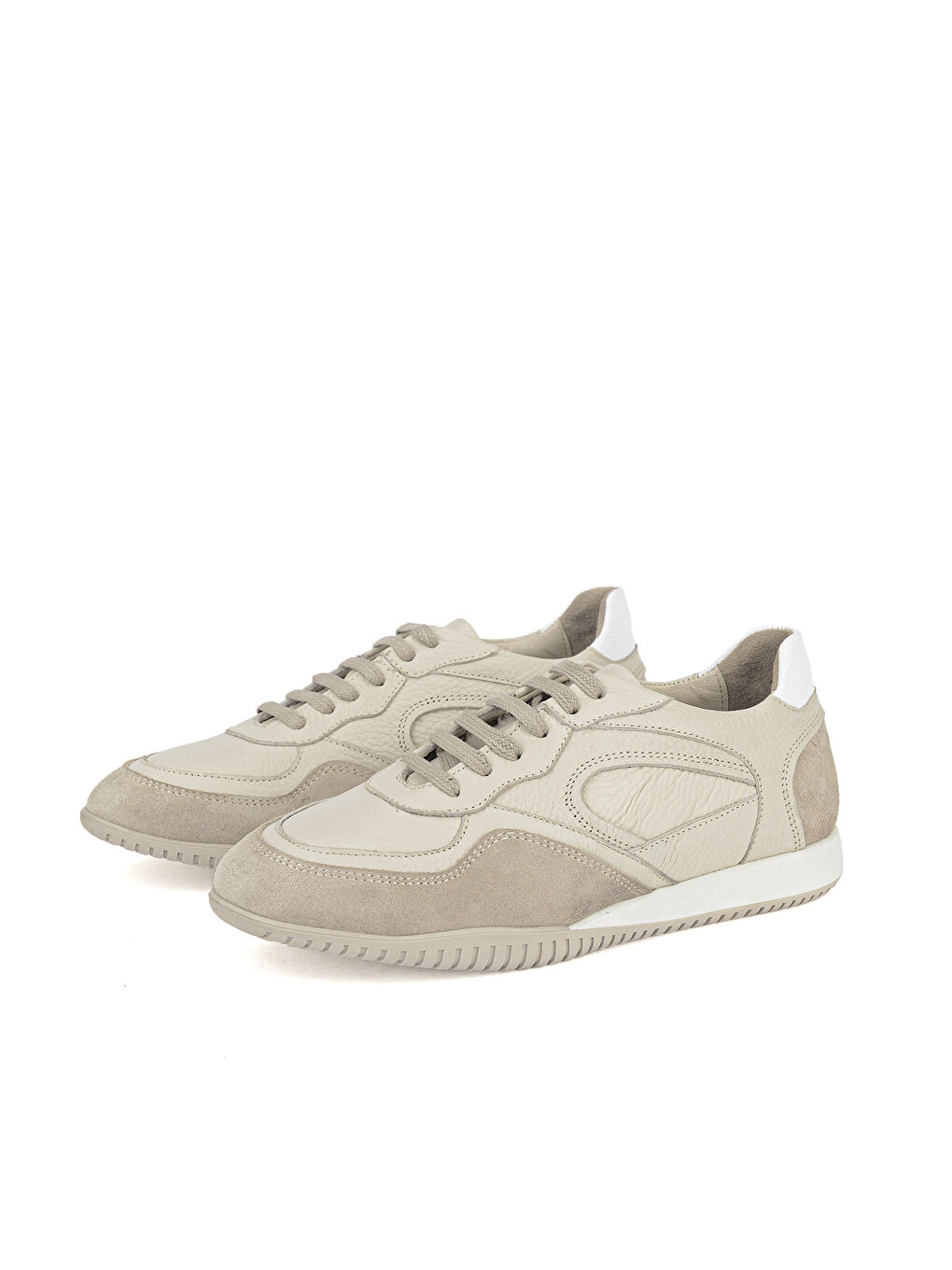 Kadın Hakiki Deri Günlük Sneaker 1611022Z2743 Bej-4