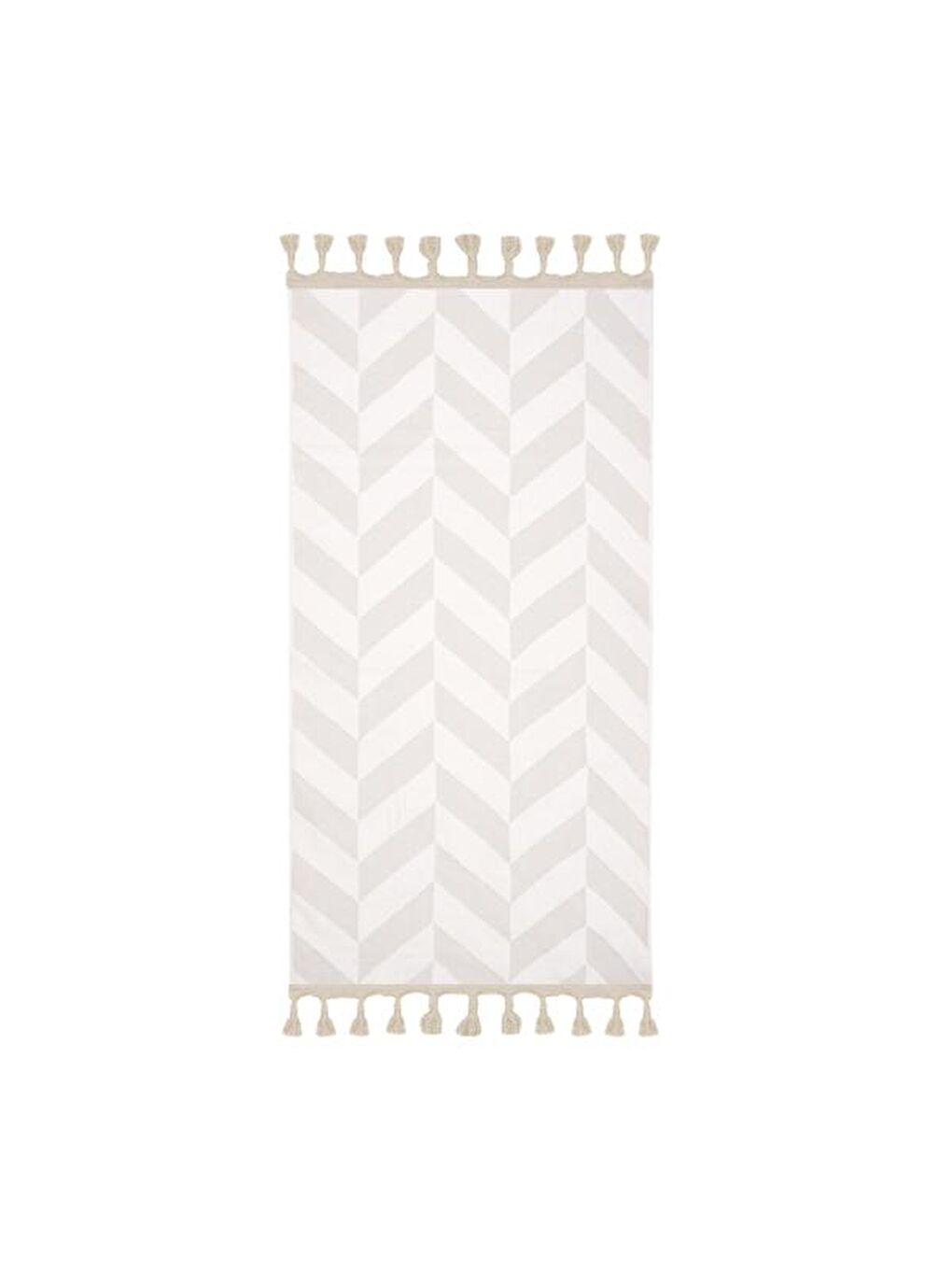 Beyaz Balıksırtı Stella Halı - 80x150 cm