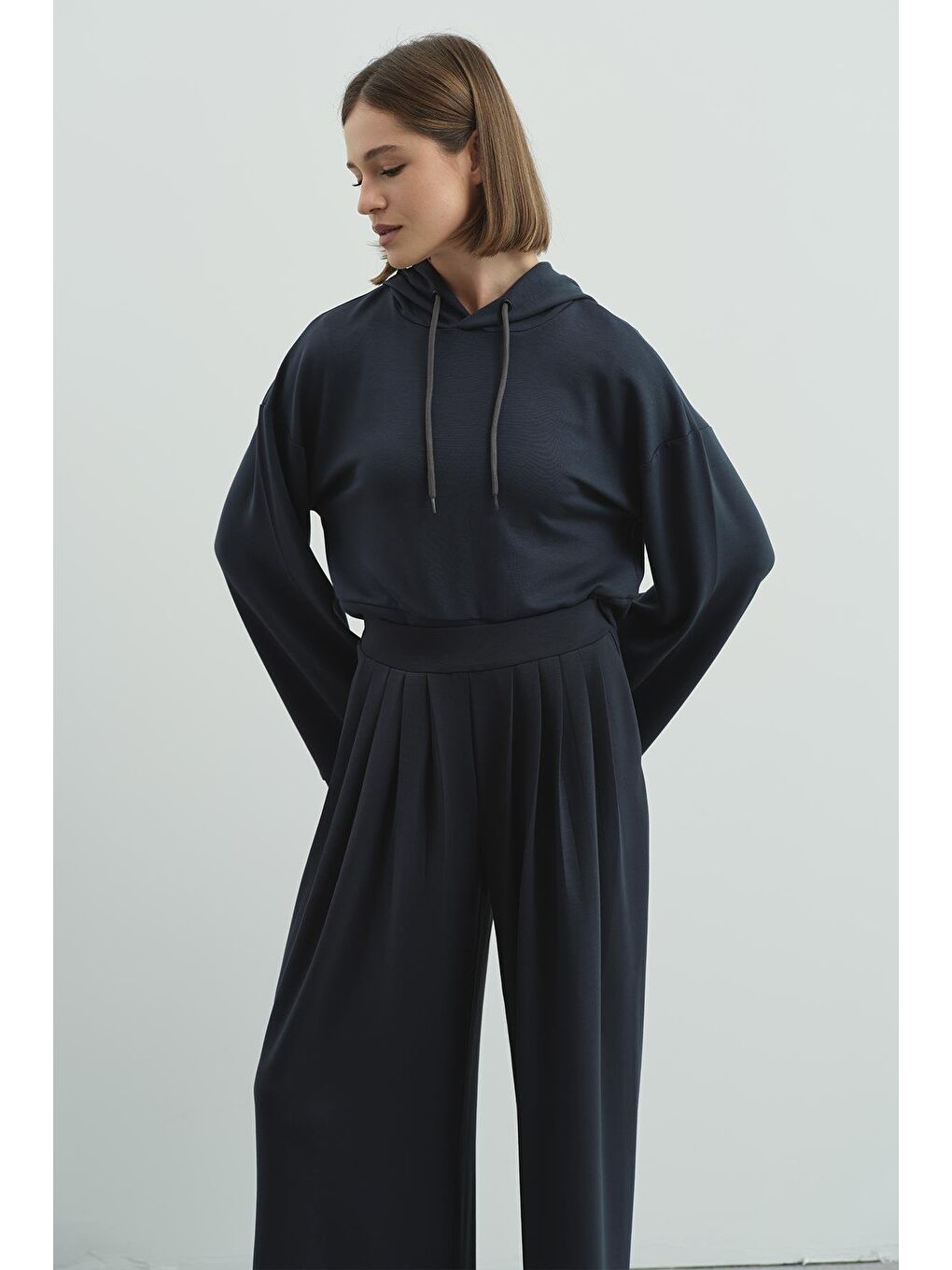 Gri Pure Touch Kapüşonlu Sweat Füme-7