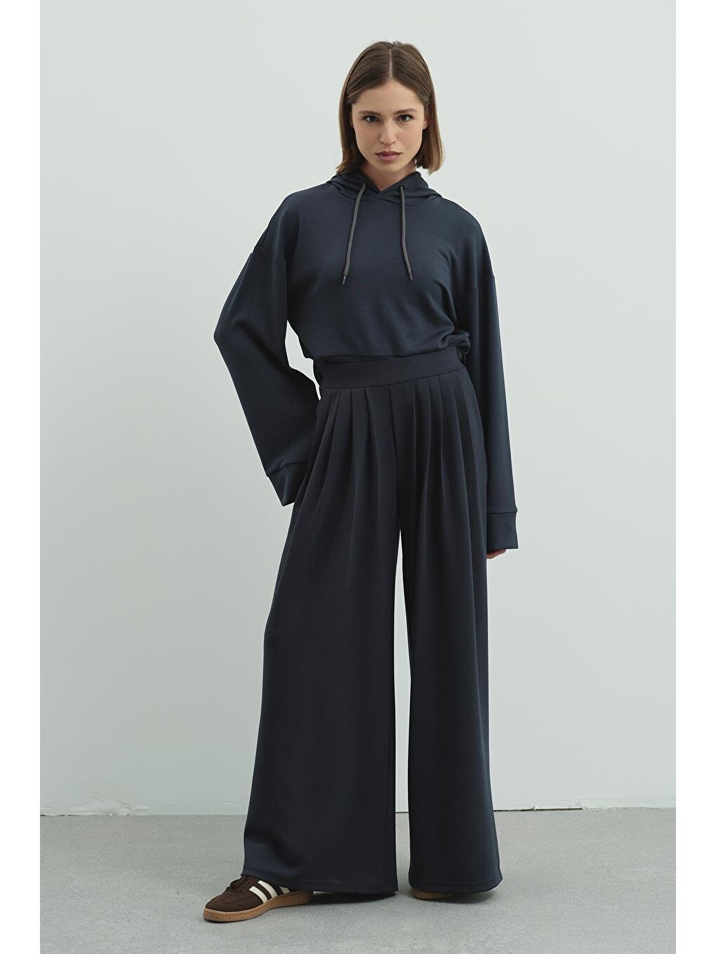 Gri Pure Touch Kapüşonlu Sweat Füme-8