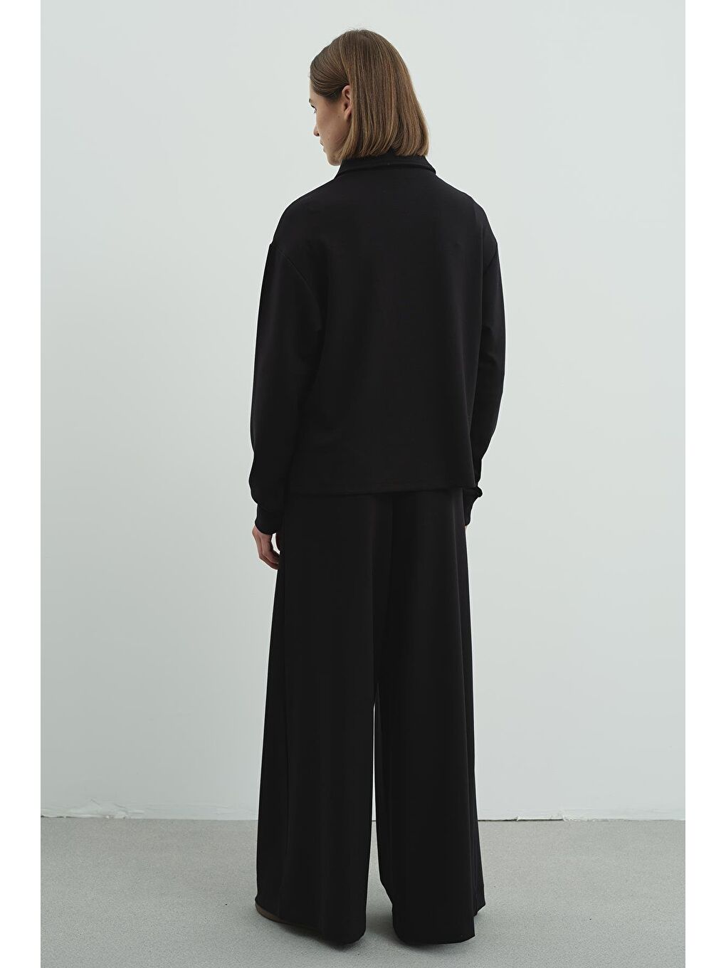 Pure Touch Fermuarlı Sweat Siyah-3