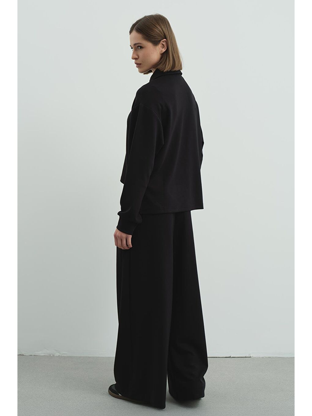 Pure Touch Fermuarlı Sweat Siyah-6