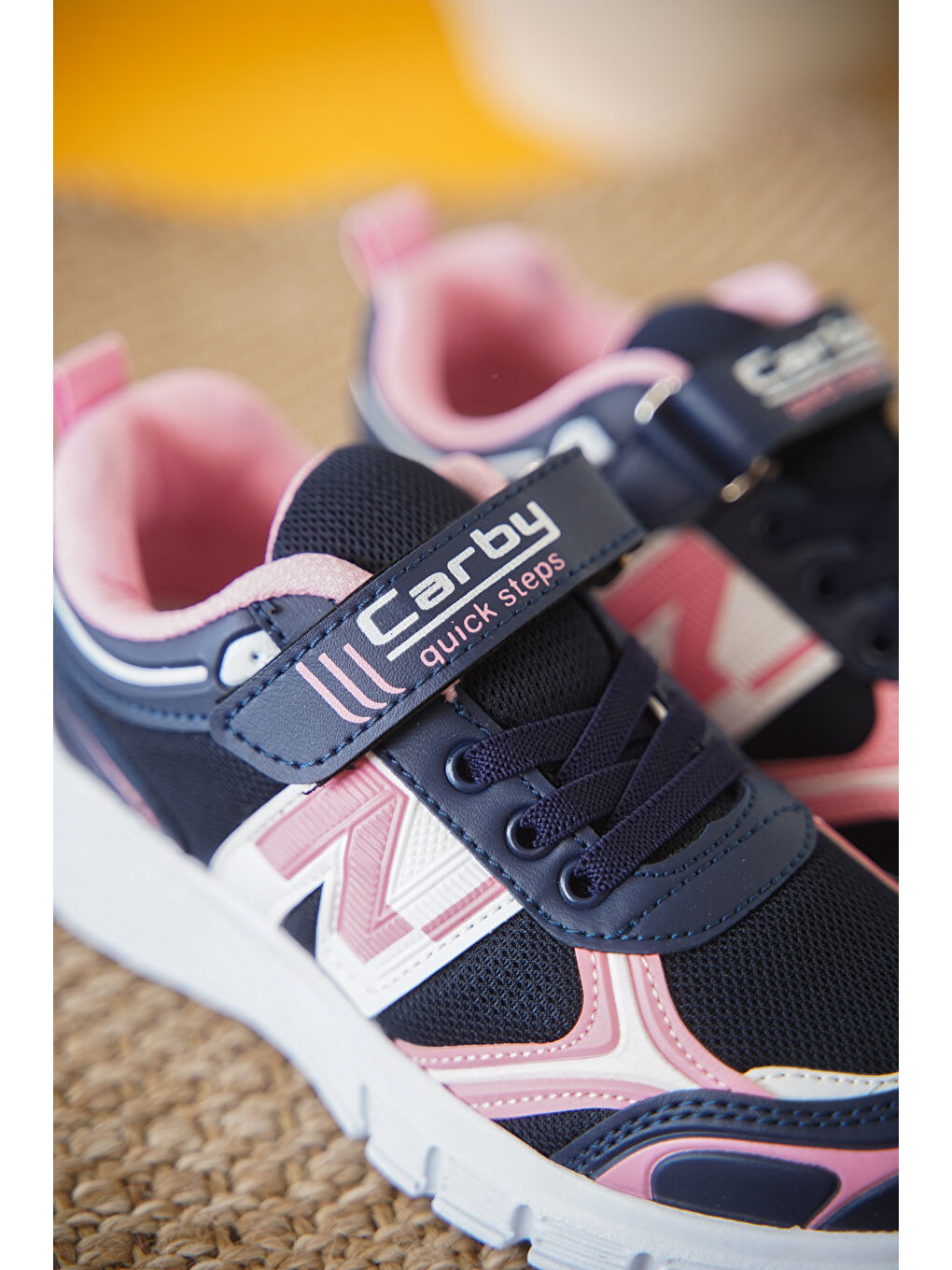 Lacivert D0130 Cırtlı Çocuk Unisex Sneaker Spor Ayakkabı-1