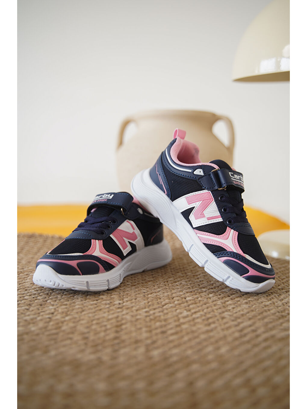 Lacivert D0130 Cırtlı Çocuk Unisex Sneaker Spor Ayakkabı-2