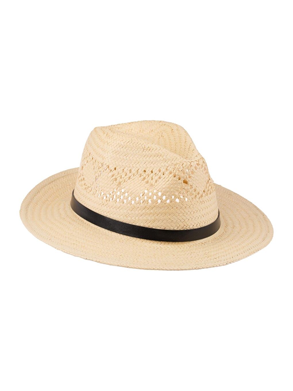 Erkek Kemer Detaylı Hasır Şapka Y25750-16 Bej-2