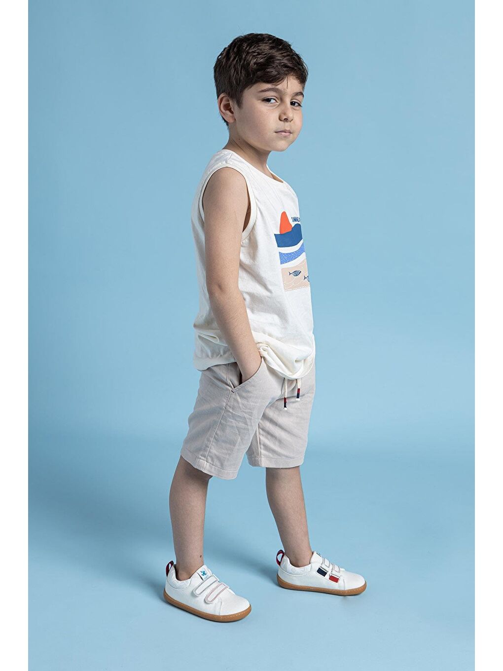 Smart Walker Recycled Canvas Eco Beyaz Barefoot Çocuk Ayakkabı-4